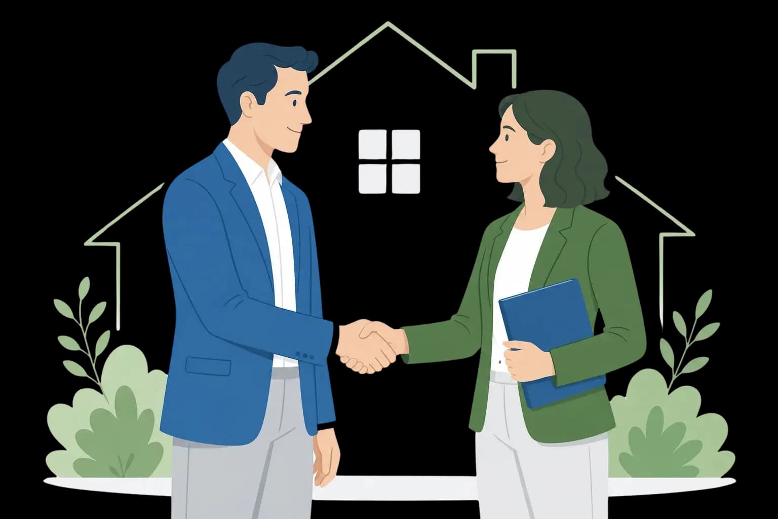 Illustration: persönliche Beratung beim Immobilienverkauf