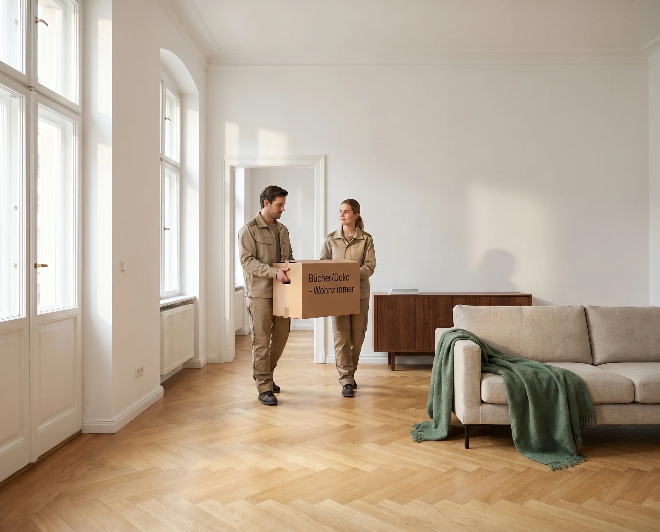 Haushaltsauflösung vor dem Immobilienverkauf — geräumte Räume bereit für die Vermarktung