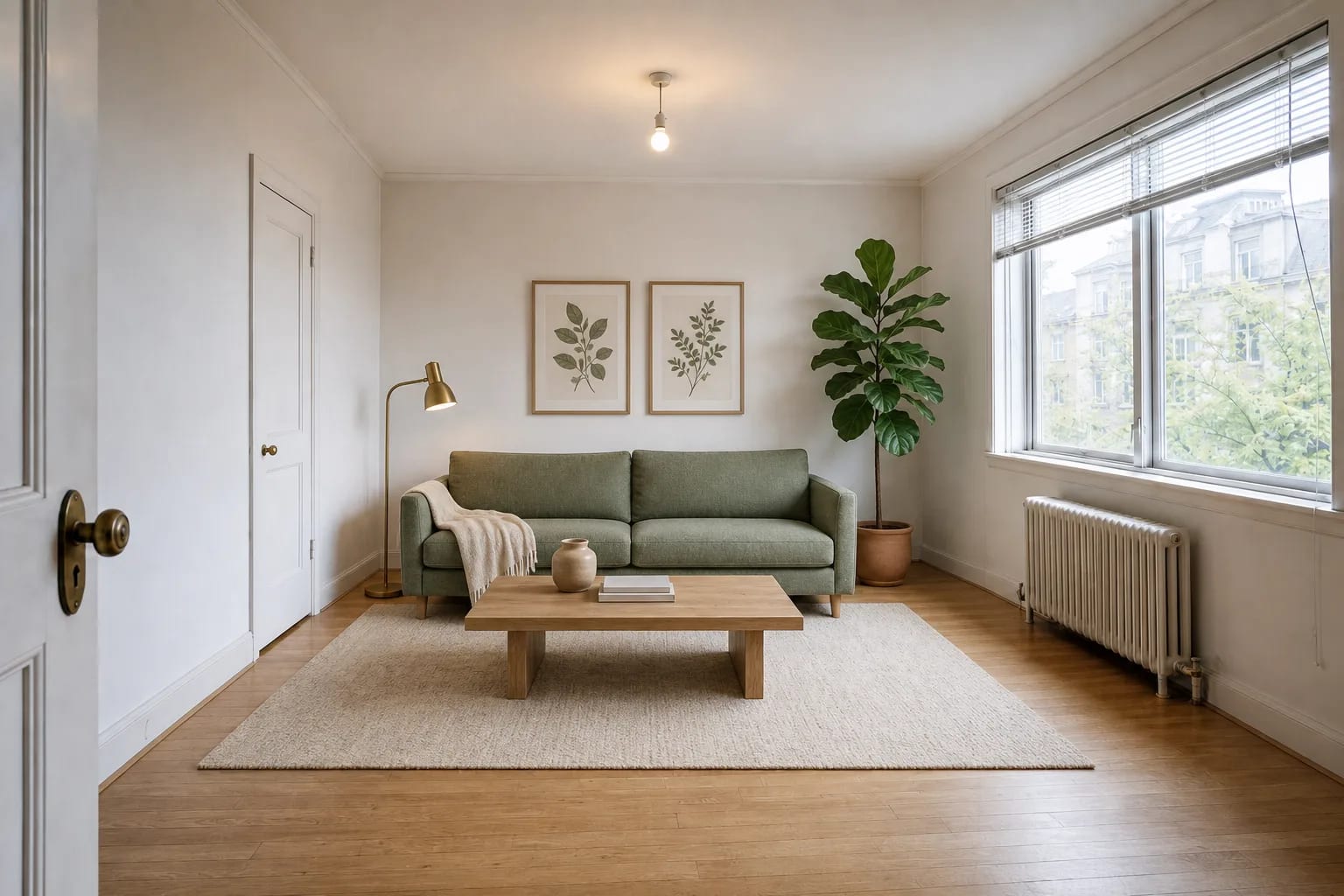 Wohnzimmer mit digitaler Visualisierung — einladender Eindruck für Exposé und Portale