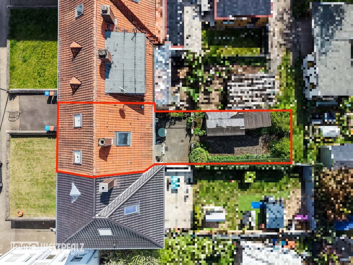 Draufsicht Dach : Garten